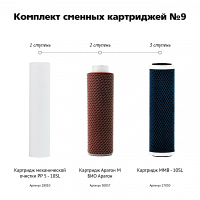Комплект сменных картриджей Гейзер №9