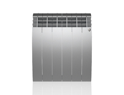 Биметаллический секционный радиатор отопления Royal Thermo Biliner Satin Silver 500 / 6 секций