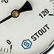 Термометр Stout биметаллический с погружной гильзой 75 мм , D100 мм, 0...120, 1/2