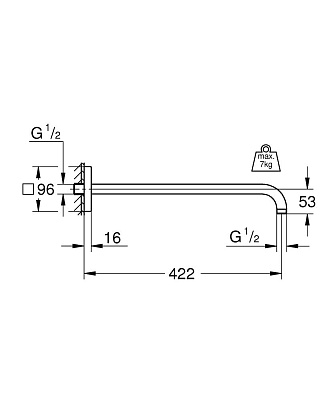 Кронштейн для верхнего душа Grohe Rainshower 26145000