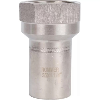 Вставка Rommer переходная пресс 35х11/4, НПр-ВР, нержавеющая сталь