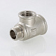 Тройник VALTEC 3/4 х 1/2 х 3/4 внутренняя-наружная резьба, никелированная латунь