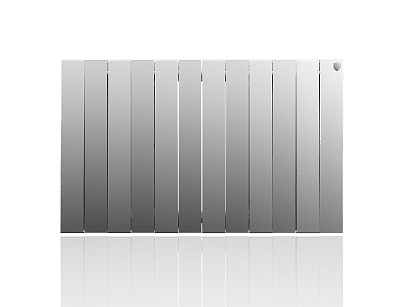 Биметаллический секционный радиатор отопления Royal Thermo PianoForte Satin Silver 500 / 12 секций