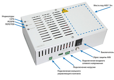 Источник бесперебойного питания Бастион SKAT UPS 500/300 DIN