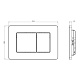 Панель смыва РЕХАУ NOVA PUBLIC антивандальная прямоугольные клавиши покрытие против отпечатков пальцев, нержавеющая сталь, брашированный графит, матовый (19102821001)