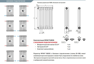 Стальной трубчатый радиатор отопления Rifar TUBOG TUB 3180-04-AN (Антрацит)