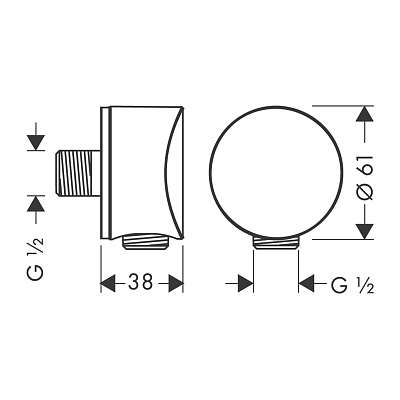 Подключение душевого шланга Hansgrohe Fixfit S 27453000
