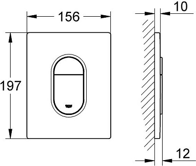 Кнопка смыва Grohe Arena Cosmopolitan 38844000 хром