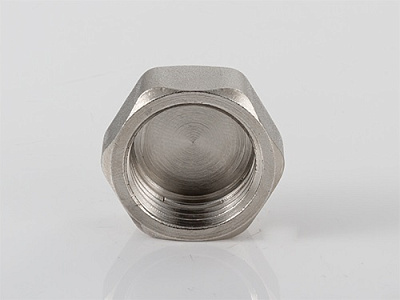 Заглушка резьбовая VALTEC 1/2 внутренняя, никелированная латунь