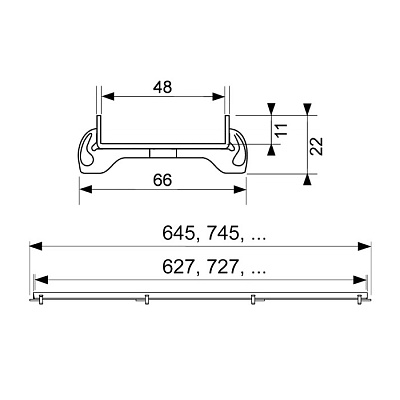 Основа для плитки TECE TECEdrainlinе plate, 700 мм.