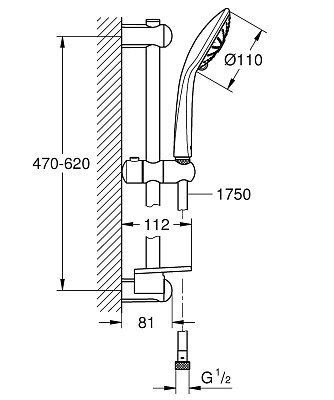 Душевой гарнитур Grohe Euphoria 110 Massage 27243001