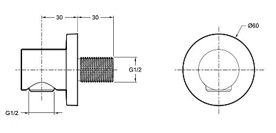 Подключение душевого шланга Jacob Delafon MODULO E8465