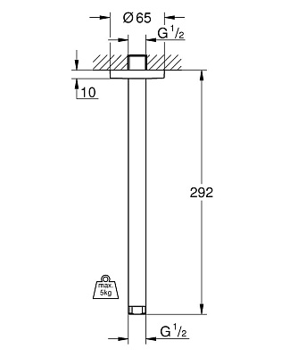 Кронштейн для верхнего душа Grohe Rainshower 28497000