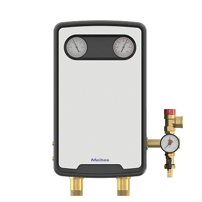 Насосная группа Meibes MeiFlow Top S UC-SD DN25 с теплообменником (36 пластин), с насосом Grundfos Alpha 2.1 25-60N