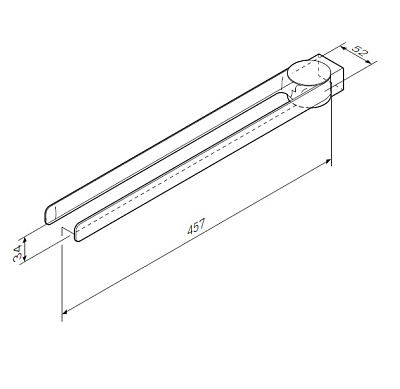 Вешалка-вертушка для полотенец AM.PM Inspire 2.0 двойная, 40 см A50A32600