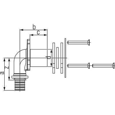 Угольник Rehau настенный для гипсокартонных плит 20-Rp1/2x28 RX