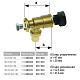 Отвод KAN-therm Push латунный длинный, фиксируемый 18х2 G1/2 ВР