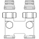 Перепускной узел подключения Oventrop прямой 1/2x3/4