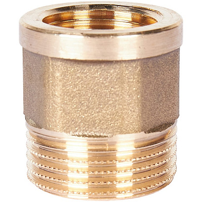Переходник Stout под ключ из латуни, внутренняя-наружная резьба 1/2x3/4