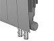 Биметаллический секционный радиатор отопления Royal Thermo Biliner 350 / Silver Satin / 6 секций нижнее правое подключение
