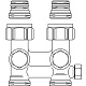 Узел нижнего подключения Oventrop Мultiflex F ZBU 1/2x3/4 прямой, с преднастройкой
