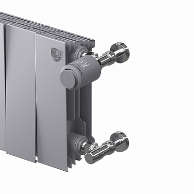 Набор термостатический Royal Thermo Design Pro для радиатора угловой, М30х1,5, хромированный под трубку 15 мм