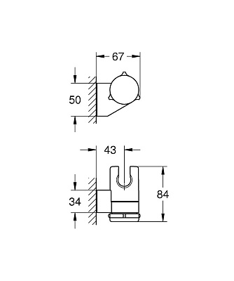 Держатель для душевой лейки Grohe New Tempesta 27595000
