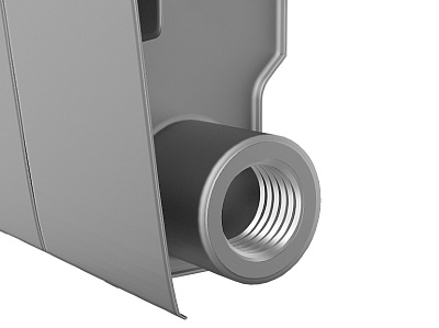 Биметаллический секционный радиатор отопления Royal Thermo Biliner 350 / Silver Satin / 1 секция
