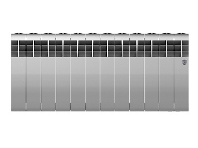 Биметаллический секционный радиатор отопления Royal Thermo Biliner 350 / Silver Satin / 12 секций