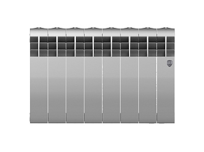 Биметаллический секционный радиатор отопления Royal Thermo Biliner 350 / Silver Satin / 8 секций