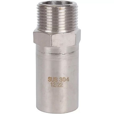 Вставка Rommer переходная пресс 28х3/4, НПр-НР, нержавеющая сталь