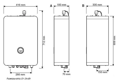 Электрический котёл отопления одноконтурный настенный Bosch Tronic Heat 3500 18 RU