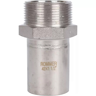 Вставка Rommer переходная пресс 42х11/2, НПр-НР, нержавеющая сталь