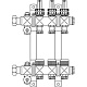 Коллектор Oventrop Multidis SF 2, нержавеющая сталь, 1 x 3/4 дюйма, с ротаметрами 0-5 л/мин. на подаче
