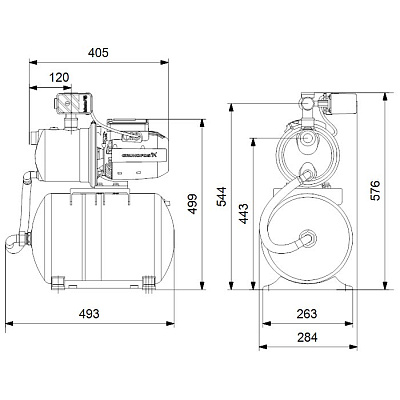 Насосная станция Grundfos JP 4-47 PT-H