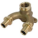 Угольник настенный Stout проточный 20x1/2 бронзовый, SFA-0040-002012