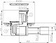 Трап HL 510NPr-3000 с Сухим сифоном, с решеткой 037Pr.11Е - Цвет золото