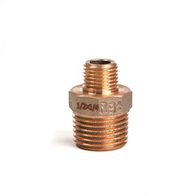 Ниппель редукционный РЕХАУ бронзовый AURLINE, R1/2 x R1/4, RX+ (18732421001)