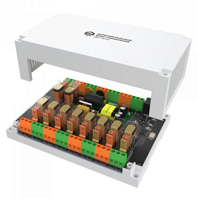 Блок управления на 10 реле EctoControl проводной RS485 (Modbus) (ES-REMB-10)