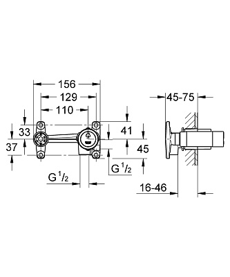 Скрытая часть смесителя Grohe 32635000