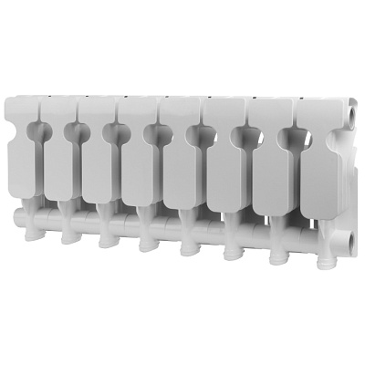 Алюминиевый секционный радиатор отопления Rommer Plus 200 / 8 секций