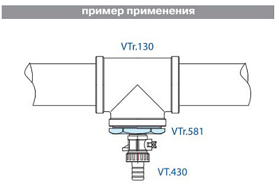 Футорка VALTEC 1/2 х 3/8 внутренняя-наружная резьба, никелированная латунь