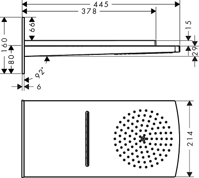 Верхний душ Hansgrohe Raindance Rainfall Overhead Shower 28433400
