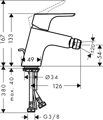 Смеситель для биде Hansgrohe Focus E2 31920000