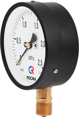 Манометр Росма TM-510P Ду 100 с нижним подключением (150 ) 1/2, 0-6 бар