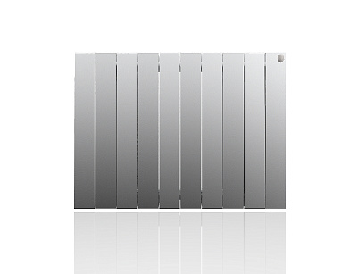 Биметаллический секционный радиатор отопления Royal Thermo PianoForte Satin Silver 500 / 10 секций