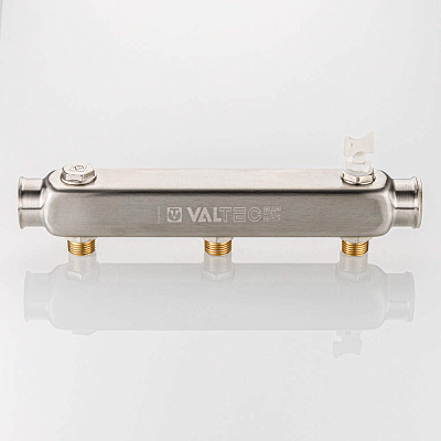 Коллектор VALTEC SQ из нержавеющей стали, шаг 100 мм 1x1/2x7 (VTc.510.SQ.060407)