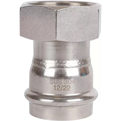 Переходник Rommer 35х11/4 с накидной гайкой ВПр-ВР, нержавеющая сталь