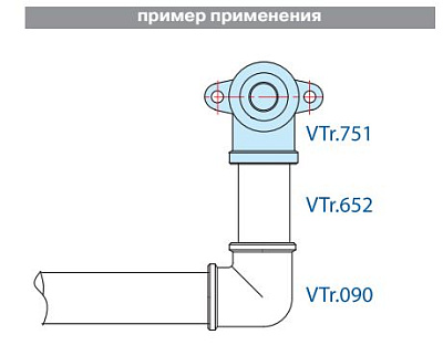Угольник VALTEC с креплением (водорозетка) внутренняя резьба, 90 градусов, никелированная латунь